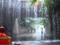 台风“尼伯特”登陆台湾宜兰海边掀起长浪